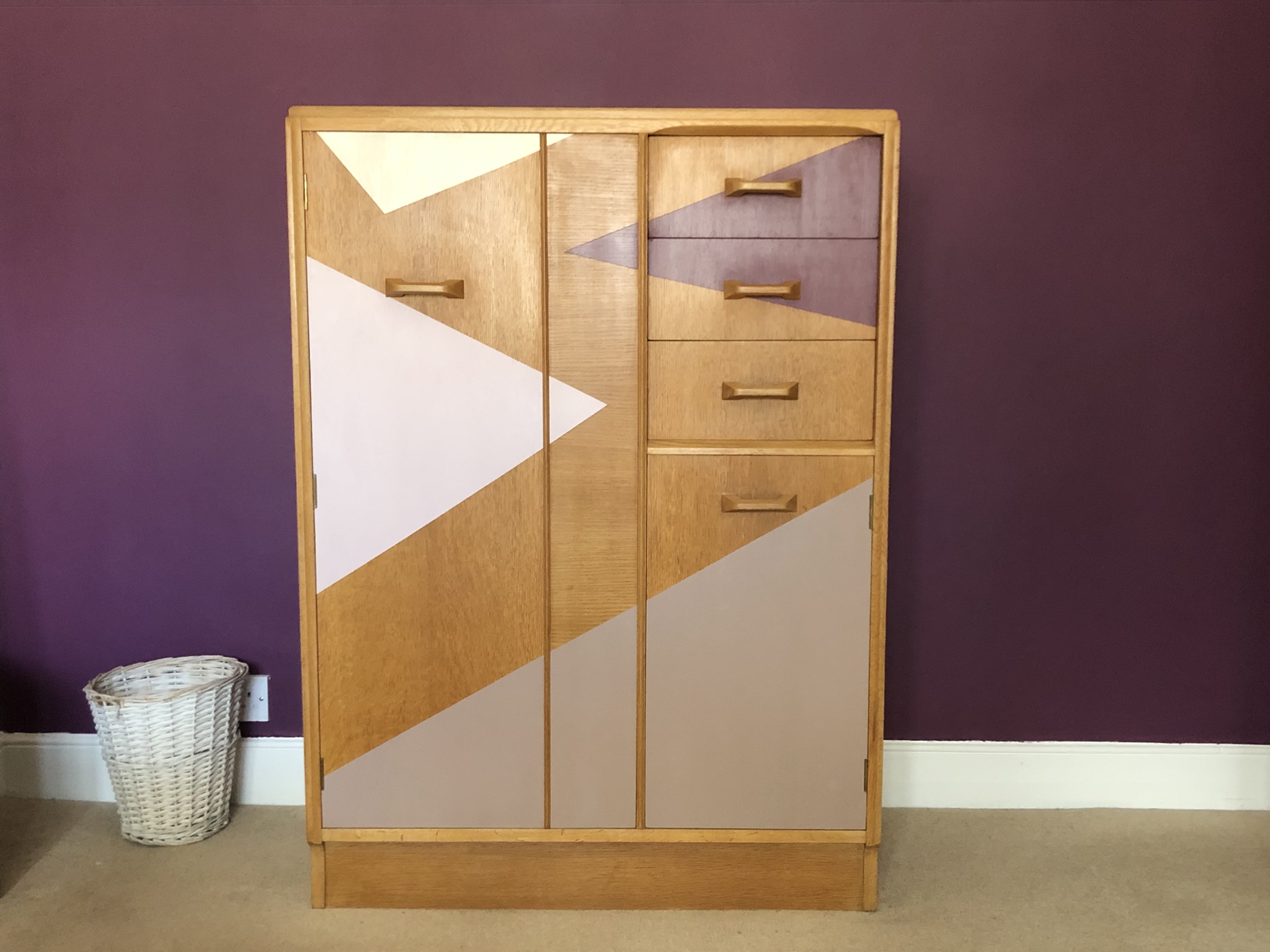 Geometric Painted Wardrobe